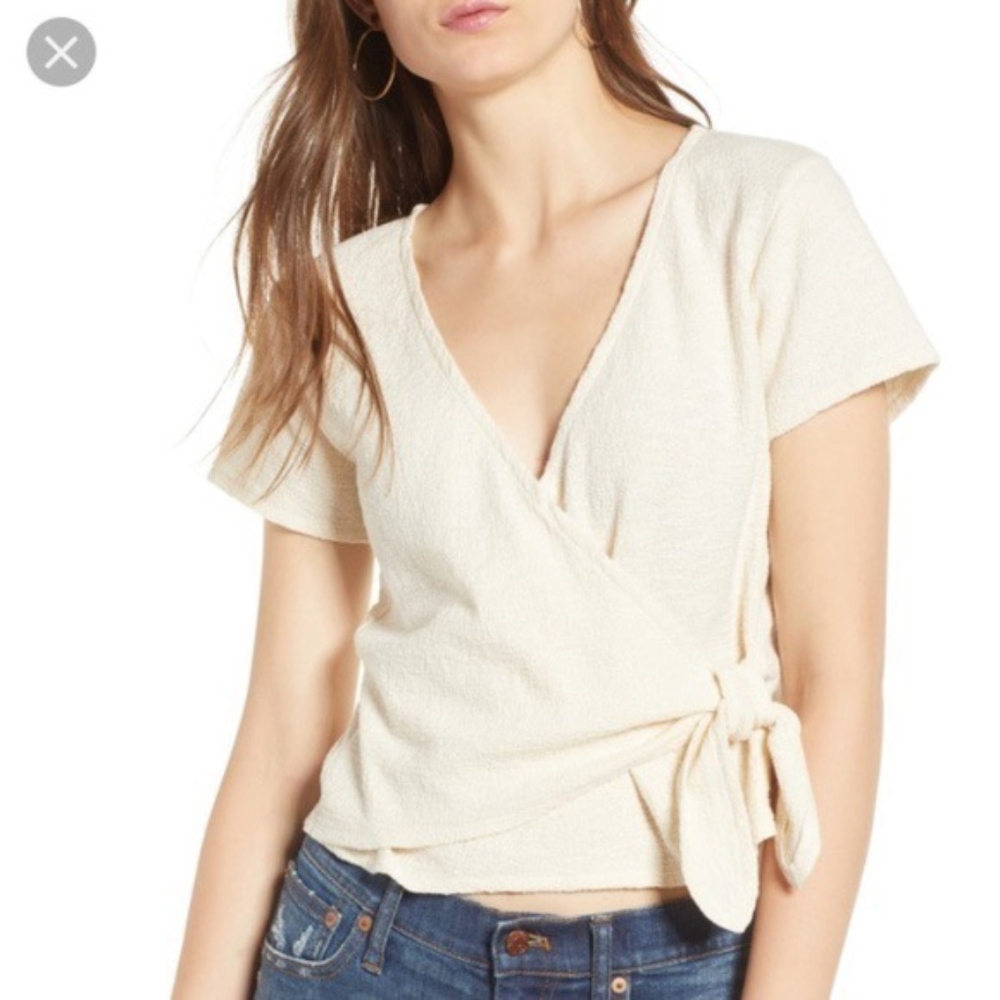 Madewell Texture  & Thread Wrap Top